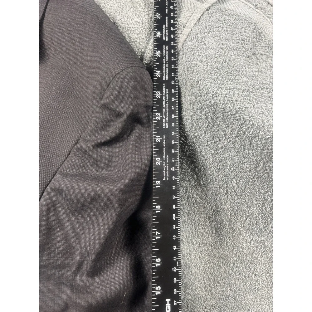 Mens Charcoal Gray Wool‎ Blend Blazer Suit Jacket Size 42 Long
